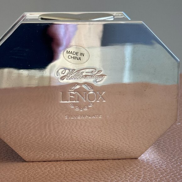 NEW - Lenox Silverplate Wedding Promises Octagonal Heart Box - Picture 4 of 6
